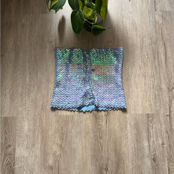 Vintage 2000’s Sequined Beaded Tube Top - Picture 3 of 7